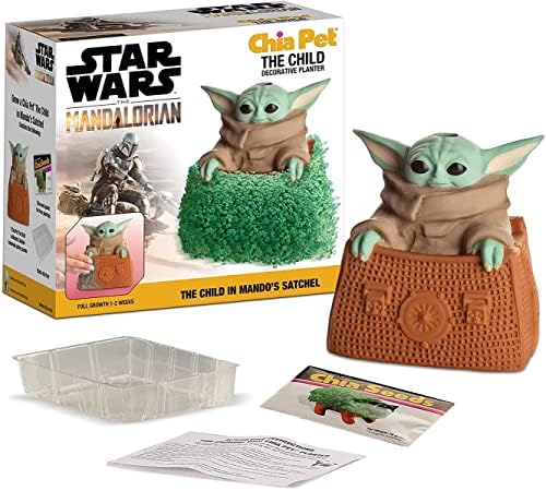 Chia Pet Star Wars the Child in Mandos Satchel with Seed Pack, Decorative Pottery Planter, Easy to Do and Fun to Grow, Novelty Gift, Perfect for Any Occasion - Image 4