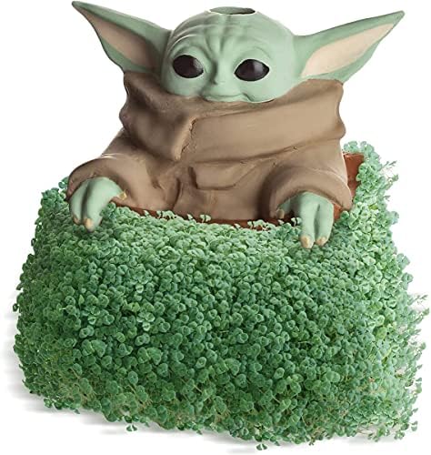 Chia Pet Star Wars the Child in Mandos Satchel with Seed Pack, Decorative Pottery Planter, Easy to Do and Fun to Grow, Novelty Gift, Perfect for Any Occasion - Image 3