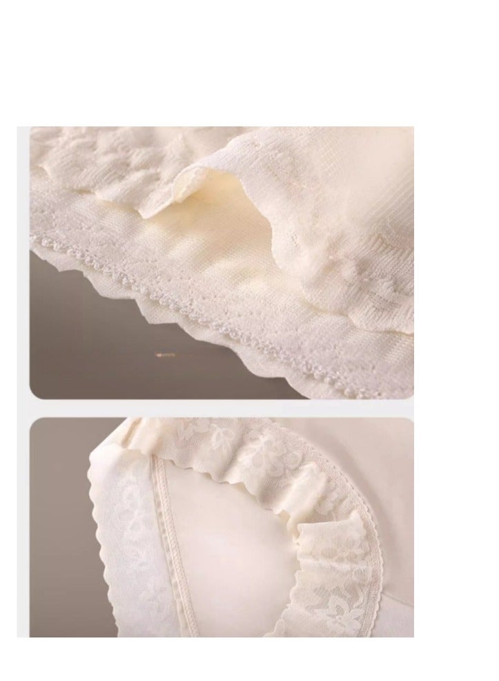 MIIOW (طقم مكون من ثلاث قطع) ملابس داخلية نسائية لرفع وتشكيل الورك بعد الولادة مع ملابس داخلية مثلثة من الدانتيل عند الخصر المتوسط والعالي ولا تترك أثراً - Image 4