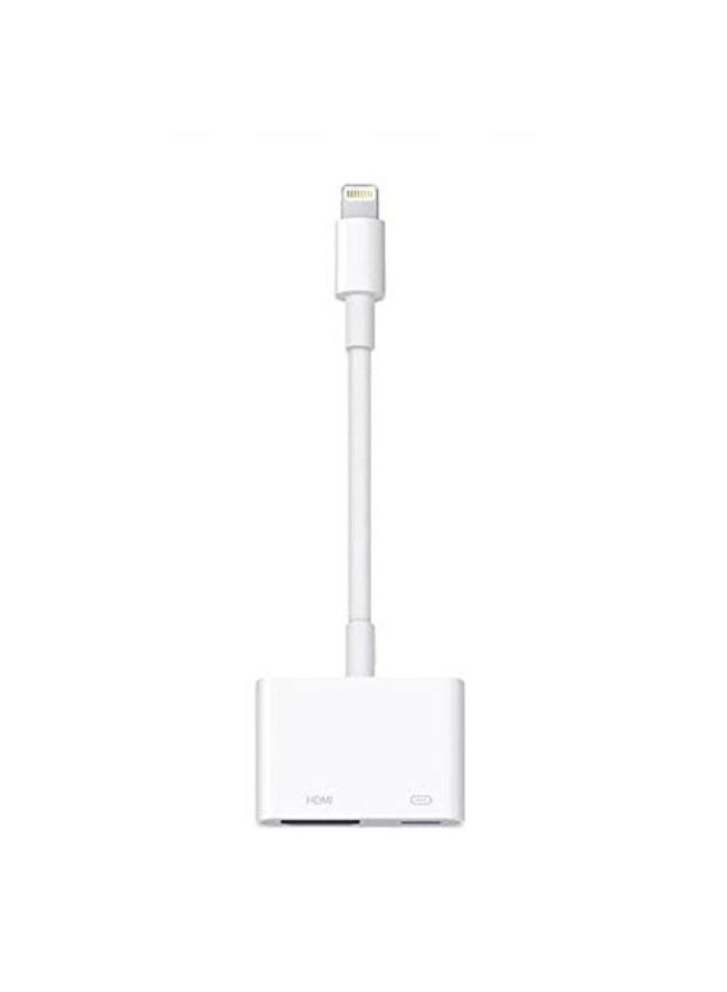 Loquat 8-Pin Lightning To Digital AV HDMI Adapter Cable White - Image 2