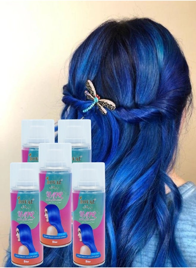 ROVAL - 5 Pieces Hair Colour Spray Blue - Image 1