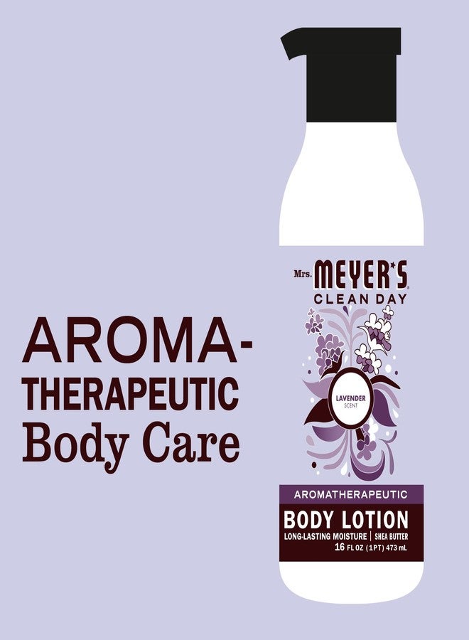 MRS. MEYER'S CLEAN DAY Body Lotion for Dry Skin, Non-Greasy Moisturizer Made with Essential Oils, Lavender, 16 fl. oz - Pack of 3 - Image 5