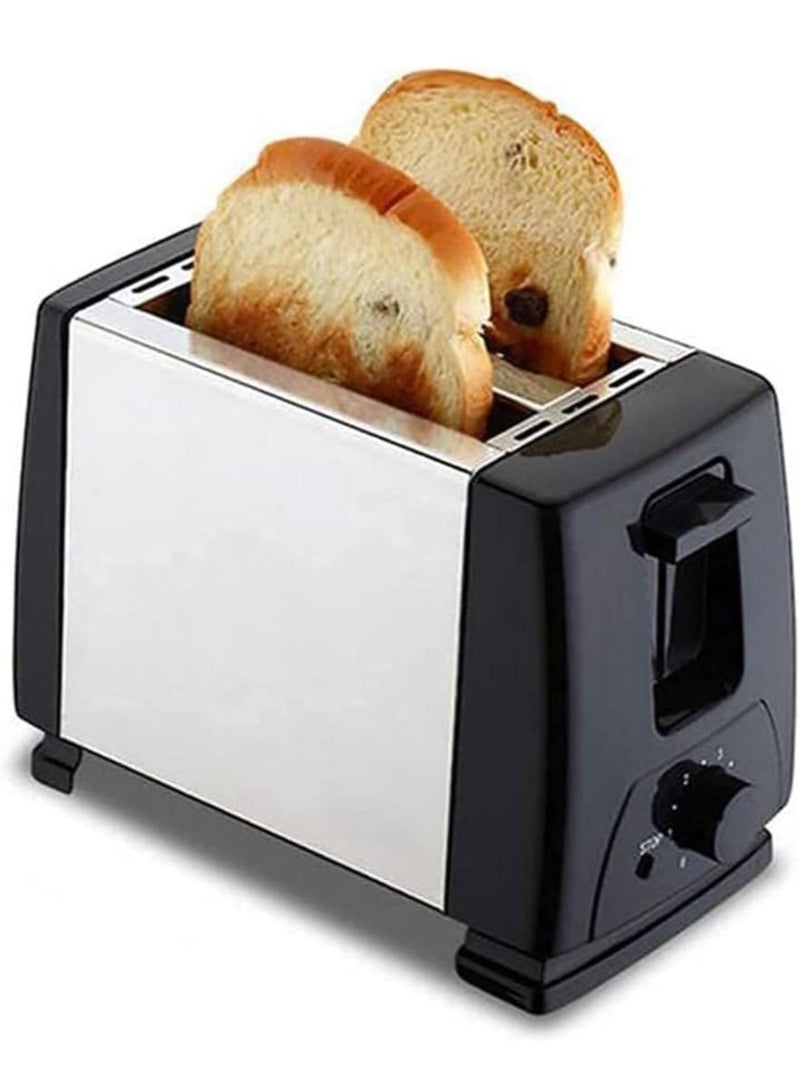 2-Slice Stainless Steel Toaster with Extra-Wide Slots – Adjustable Browning Control, High-Lift Lever, Defrost & Reheat Functions – Compact Toaster for Bread, Bagels, Waffles & More - Image 1