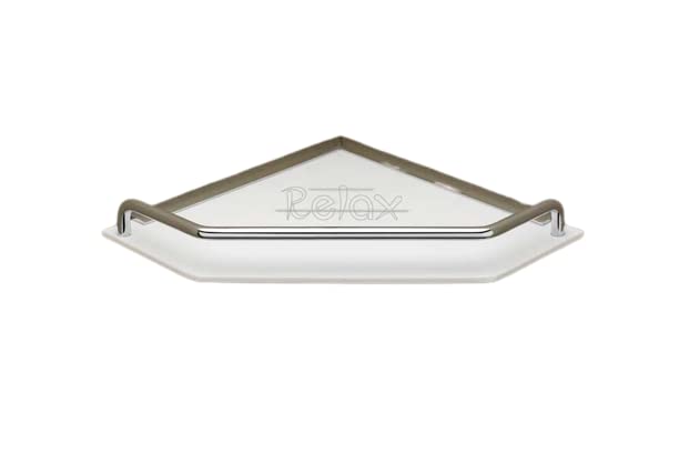 Relax New Corner Acrylic ShelfAcrylic Chrome Unbreakable Corner Acrylic Wall Shelf Number of Shelves 1 New r112 10 10 inches 5 mm Thickness - Image 1
