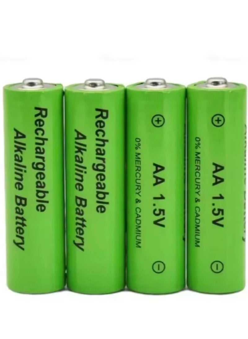 XTREME Rechargeable battery, size AA, lithium ion, rechargeable batteries, high quality, consisting of 4 pieces, charging, green  - Image 1