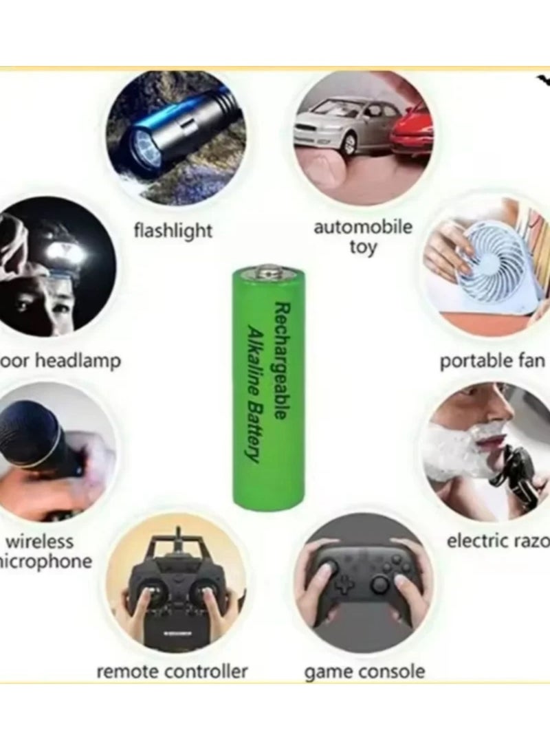 XTREME Rechargeable battery, size AA, lithium ion, rechargeable batteries, high quality, consisting of 4 pieces, charging, green  - Image 3