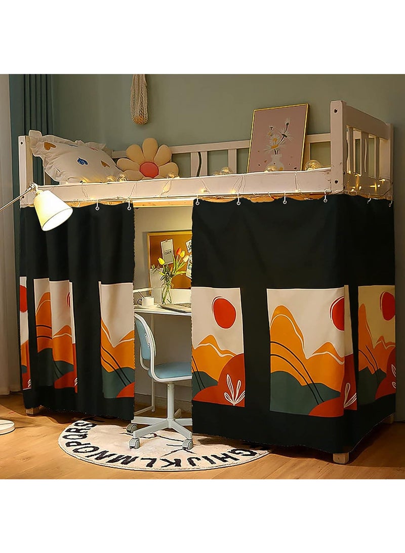 general 1.35m High [2 Pieces] Shading Bed Curtain Surrounding Three Sides Of Student Dormitory - Image 5