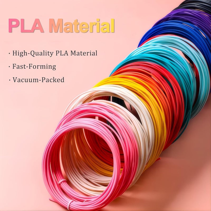 20 Colors 3D Pen PLA Filament Refills, Each Color 10feet, Total 200 Feet, 1.75mm PLA, Works with Most 3D Printing Pens - Image 5