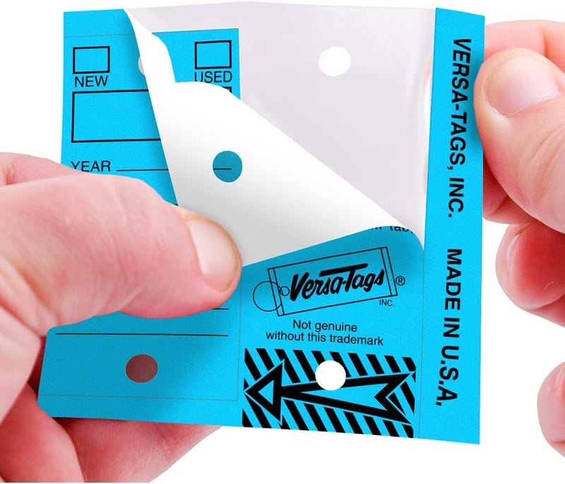 Versa-Tags 250 Per Box, Self-Protecting Paper Key Tags with Chrome-Plated Split Rings Perfect for Car Truck Or RV Dealers Blue - Image 3
