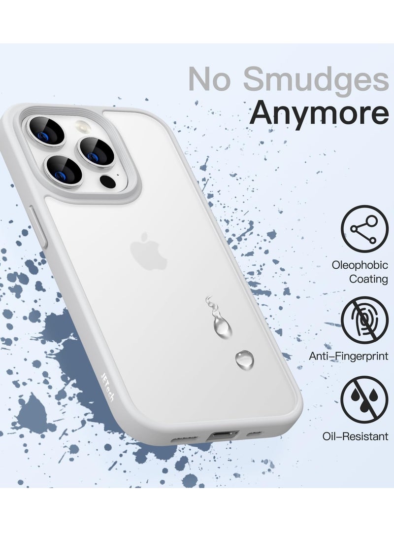 Jetech Matte Case for iPhone 13 Pro Max 6.7 Inch Shockproof Military Grade Drop Protection Frosted Translucent Back Phone Cover Anti Fingerprint Grey - Image 3