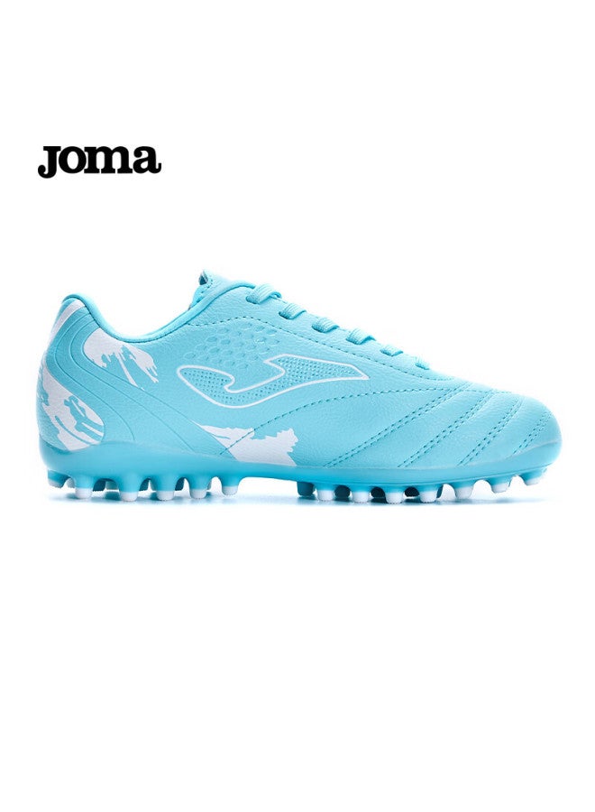 Joma Children's Soccer Shoes For Boys And Girls, Youth And Student Mg Short Studs Breathable Football Training Shoes, Light Blue, Size 36 - Image 2
