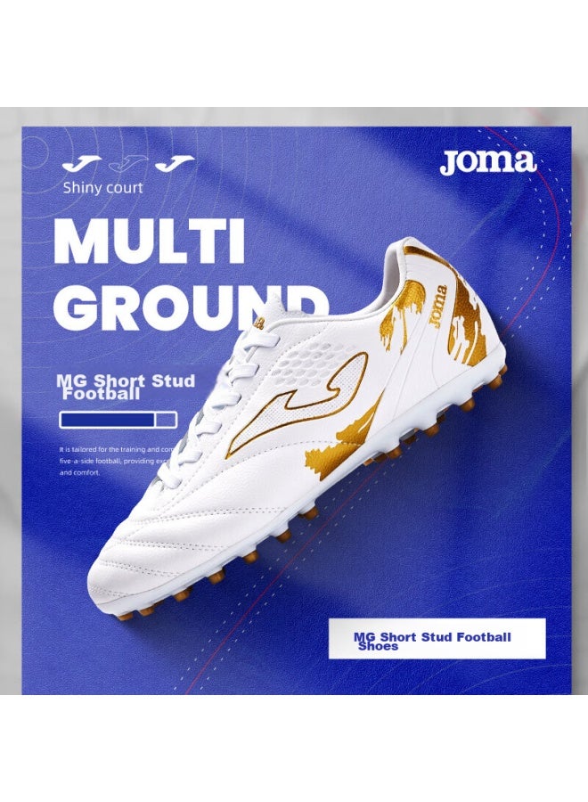 Joma Children's Soccer Shoes For Boys And Girls, Youth And Student Mg Short Studs Breathable Football Training Shoes, Light Blue, Size 36 - Image 4