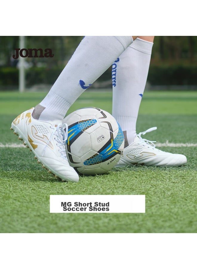 Joma Children's Soccer Shoes For Boys And Girls, Youth And Student Mg Short Studs Breathable Football Training Shoes, Light Blue, Size 36 - Image 5