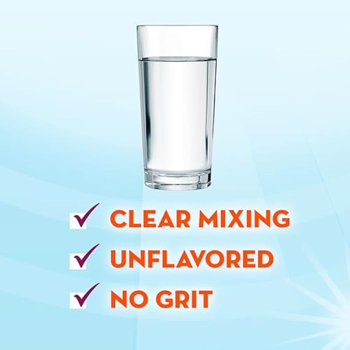 Metamucil Fiber Supplement, Unflavored Clear Mixing Powder, No Grit, No Sugar Added, Plant Based Prebiotic Fiber Supplement Blend for Daily Digestive Health, 75 teaspoons - Image 2