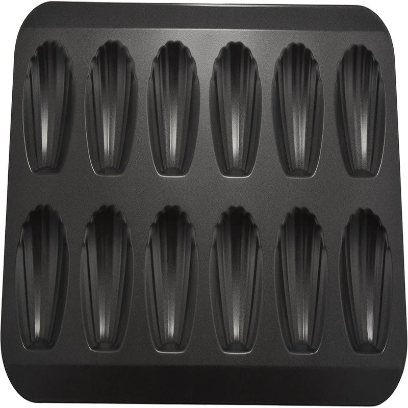 Herklotzn 2-Pack Nonstick Madeleine Pan, 12-Shell Baking Mold, Chocolate Nonstick Baking Tray, Oven Safe, Black - Image 5