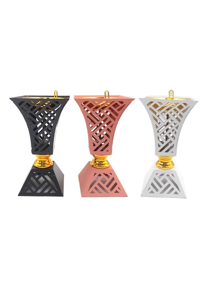 Elegant Arabian-Style Bakhoor Burner Oud Incense Holder Black Gold  - Image 2