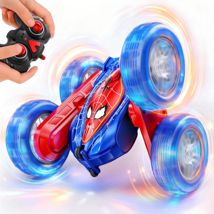 Veeniix V996 Spider Remote Control Car RC Cars with Double Sided 360 Flip 4WD Rechargeable Stunt Car Indoor Outdoor Toys for Boys 4 5 6 7 8 9 10 11 12 Birthday for Kids Age 412 - Image 1