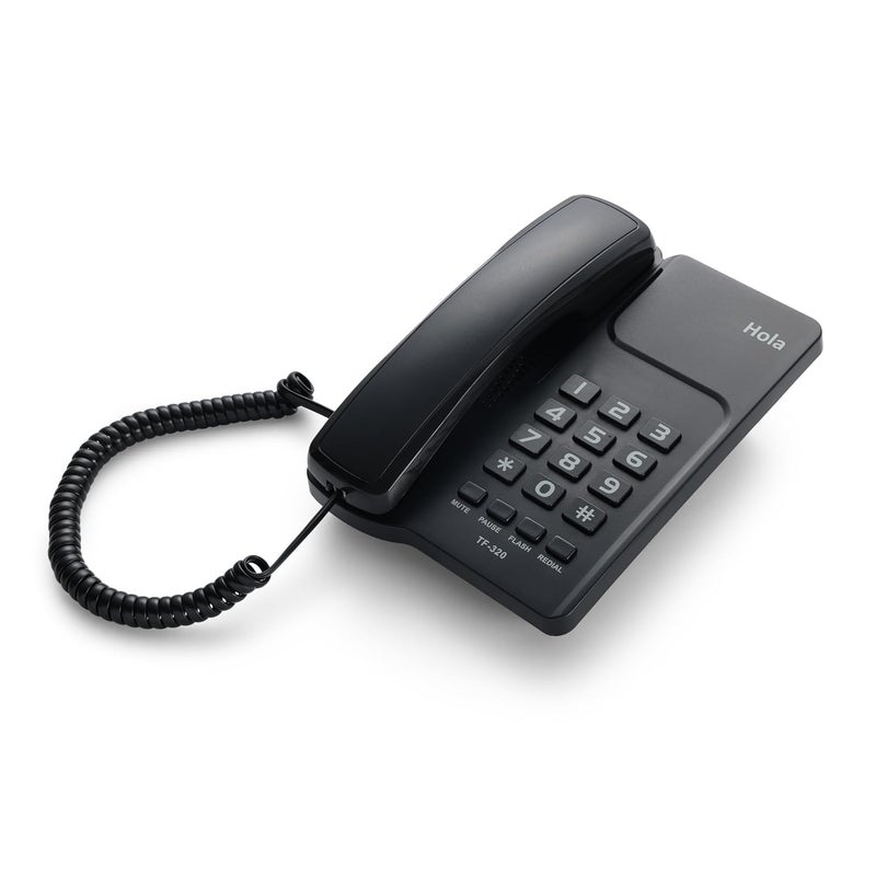 HOLA TF 320 Basic Corded landline Phone with Tone/Pulse, Wall/Desk mountable, Pulse/Tone dial - Image 1