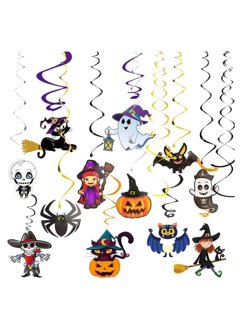 Highland 12 Piece Halloween Swirls Hanging Decorations for Indoor Outdoor - Image 1