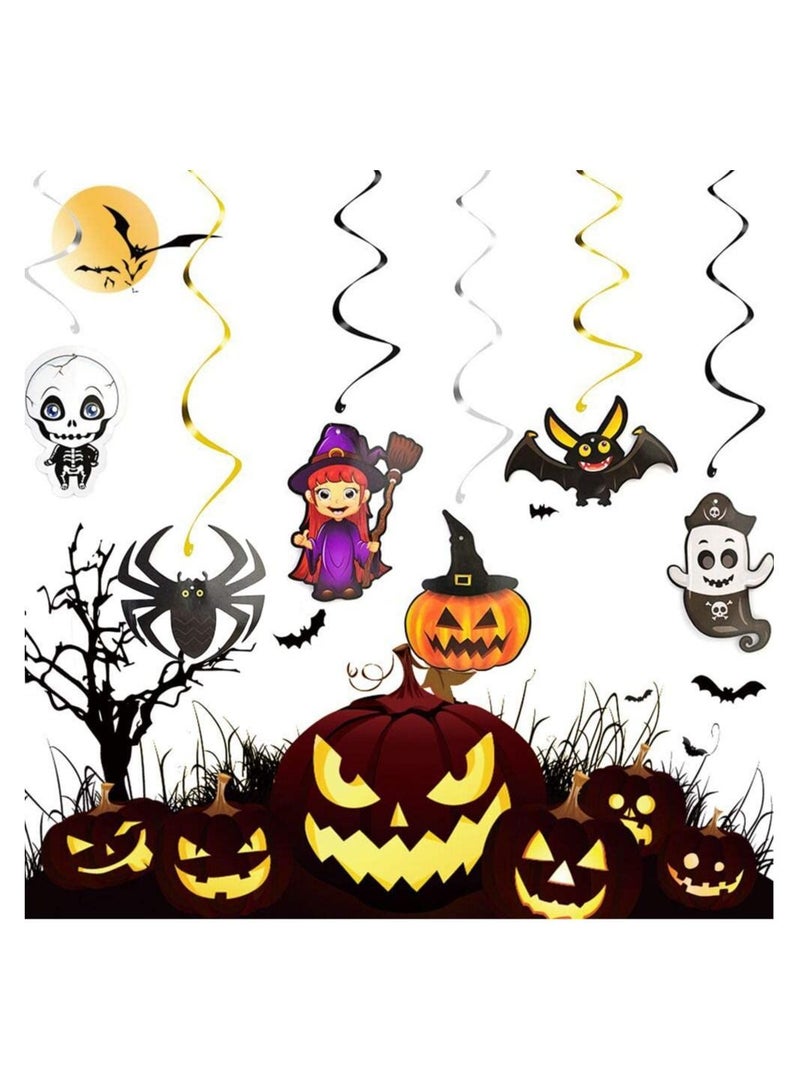 Highland 12 Piece Halloween Swirls Hanging Decorations for Indoor Outdoor - Image 3