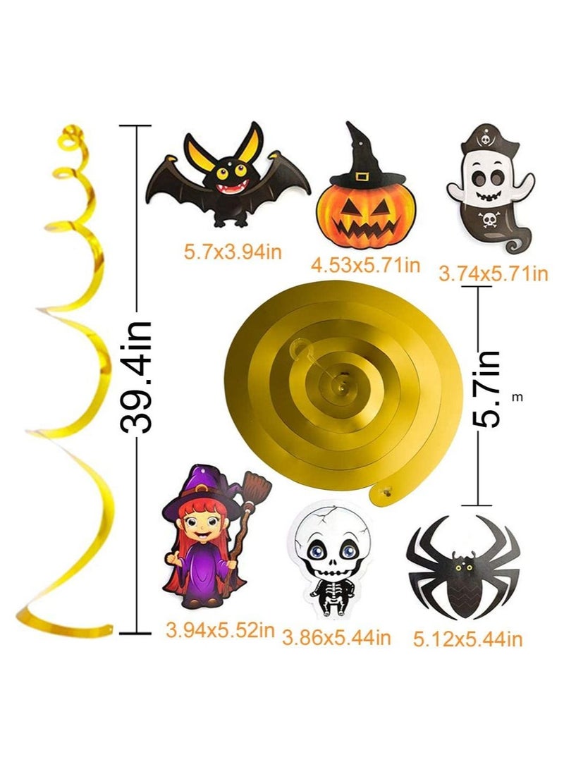Highland 12 Piece Halloween Swirls Hanging Decorations for Indoor Outdoor - Image 2