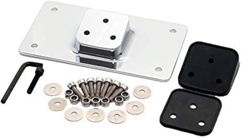 XMMT Chrome Laydown License Plate Mounting Bracket - Image 1