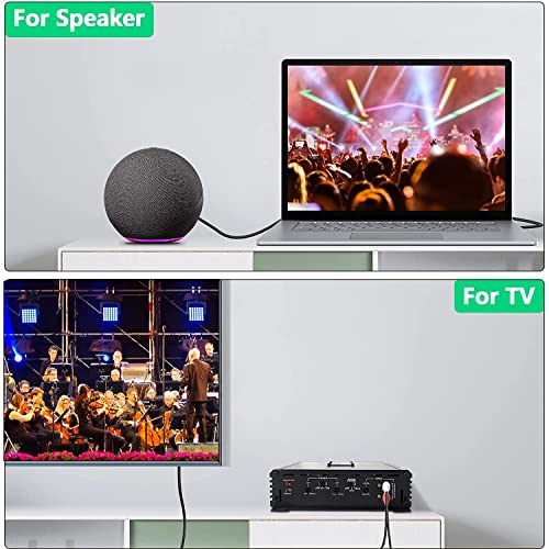 FEDUS 3.5mm Jack Stereo Audio Male to 2 RCA Cable AV Video TV-Out Speaker Amplifier Connect TRS 3-Pole Plug Dual Male-3M - Image 5