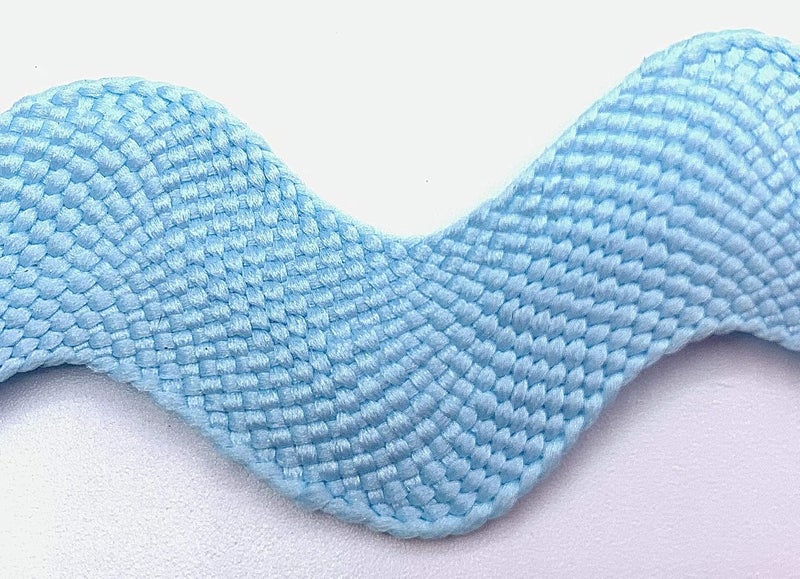 TrimPlace 1-1/8 inch Jumbo RIC Rac 12 Yards (Light Blue) - Image 1