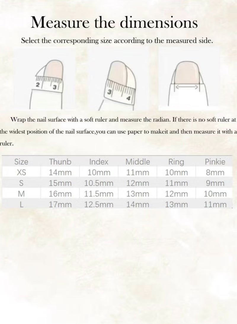 Binzo Beauty Press On Handmade Nails, 10pcs,Nails Art , Acrylic Nails, False Nails - Image 3