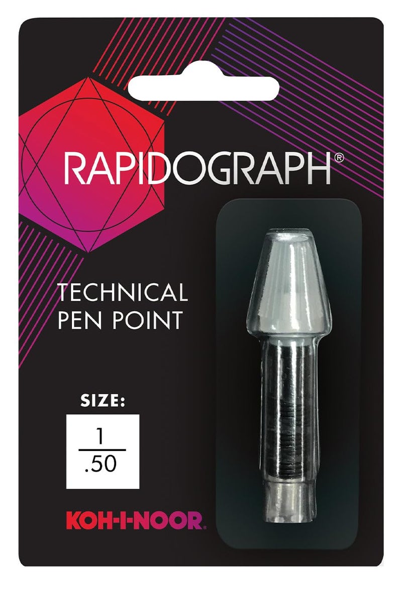 Koh-I-Noor Rapidograph Stainless Steel Replacement Point, .50mm, 1 Each (72D.1)