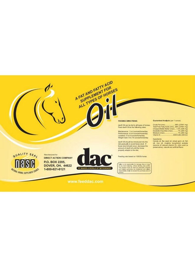 Dac - dac Oil Horse Supplement - 7.5 lb - Image 1