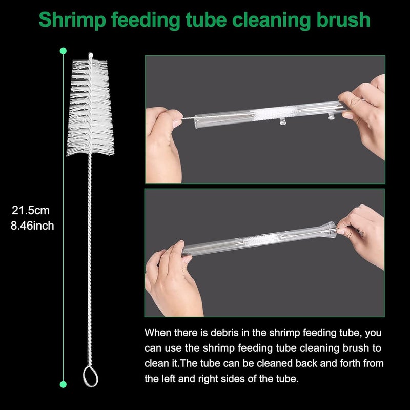 NestBasics 11.8 Inch Shrimp Feeding Tube Kit with Dish, Bowl, Cleaning Brush, Feeder, Ring, Clamp, Net for Indoor Aquarium - Image 4