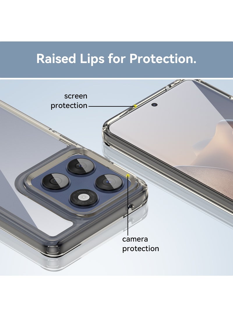 SanHu for Motorola Edge 60 Fusion Case Cover, High Quality Hard Backplane Soft Border Pure and Bright Comfortable Feel Cell Phone Protective Case for Motorola Edge 60 Fusion, Grey - Image 5