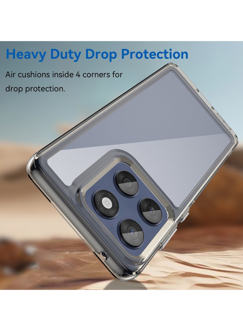 SanHu for Motorola Edge 60 Fusion Case Cover, High Quality Hard Backplane Soft Border Pure and Bright Comfortable Feel Cell Phone Protective Case for Motorola Edge 60 Fusion, Grey - Image 3