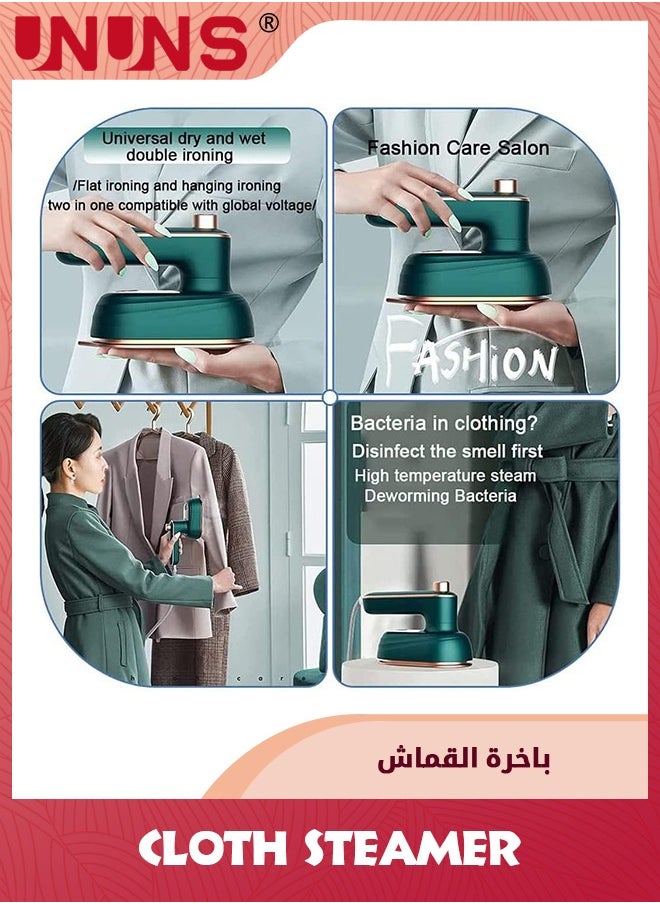 UNUNS - Clothes Steamer Handheld,Portable Foldable Hand Held Steamers,180°Rotatable Rotation Fabrics Removes Wrinkles Steamer For Clothes,Fast Heat-up Travel Garment Steamer For Home - Image 1
