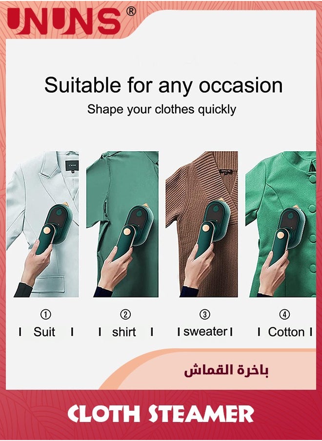 UNUNS - Clothes Steamer Handheld,Portable Foldable Hand Held Steamers,180°Rotatable Rotation Fabrics Removes Wrinkles Steamer For Clothes,Fast Heat-up Travel Garment Steamer For Home - Image 1
