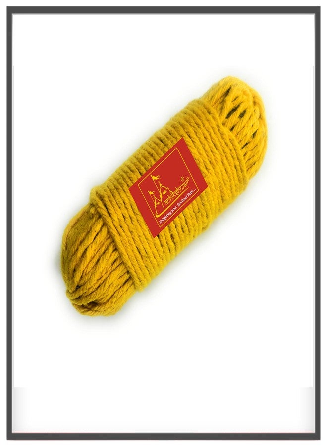 Achleshwar Original Cotton Yellow Thread/Dhaga for Pooja and Religious Purpose -20 Meter(Yellow) - Image 1