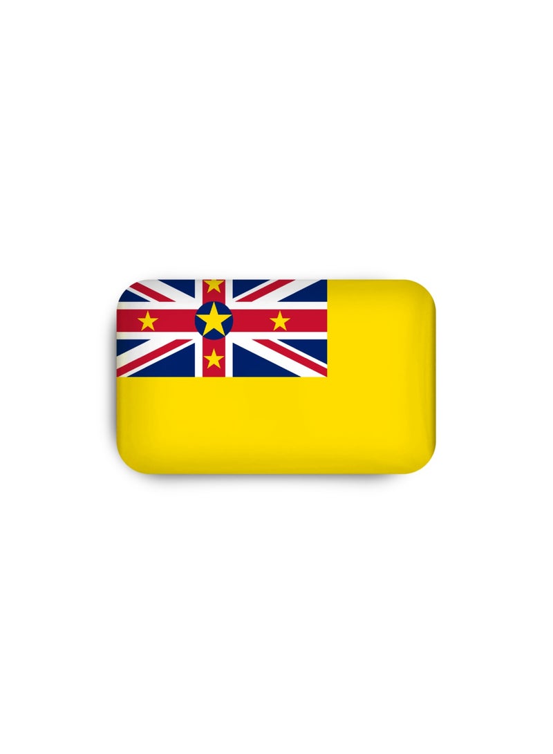 971MEDIA Niue Flag Magnetic Badge - Image 2