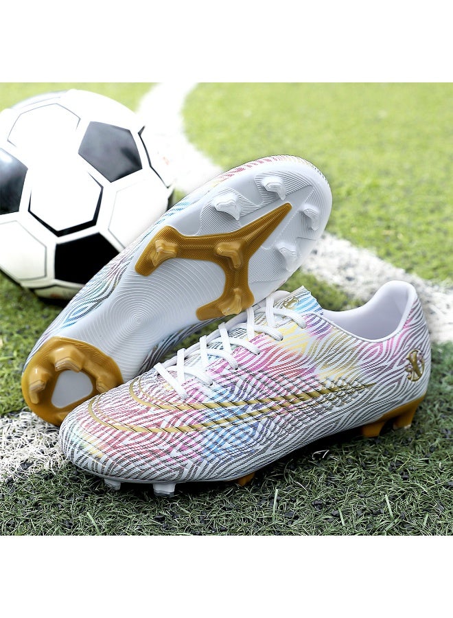 SKY WING Men's Soccer Cleats Firm Ground Soccer Shoes Women's Turf Football Shoes Rugby Boots Outdoor Breathable Athletic Professional Unisex - Image 1