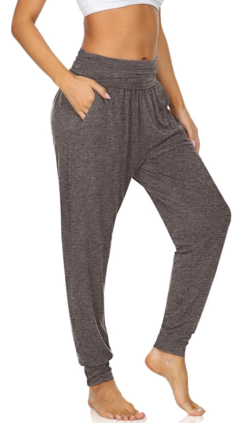 UEU Women's Cozy Yoga Joggers Pants Loose Workout Sweatpants Comfy Lounge Pants with Pockets (Light Sag, Large) - Image 5
