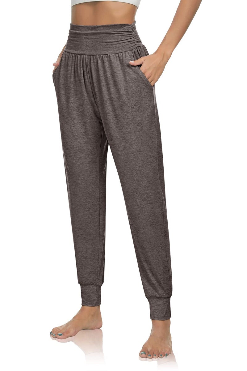 UEU Women's Cozy Yoga Joggers Pants Loose Workout Sweatpants Comfy Lounge Pants with Pockets (Light Sag, Large) - Image 2