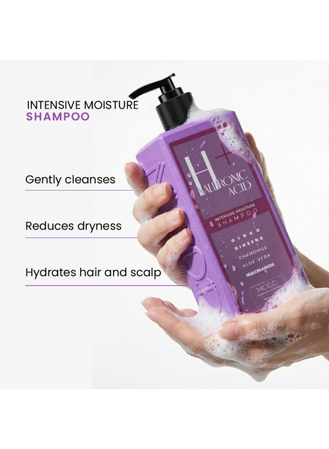 MOOD Hyaluronic Acid Plus Intensive Moisture Shampoo (400ml) - Image 3