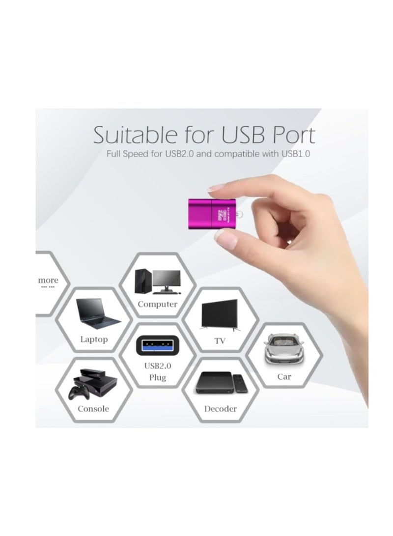 Portable Mini High Speed ​​USB 2.0 Micro SD TF T-Flash Memory Card Reader Adapter SD Card Reader - Multicolor - Image 4