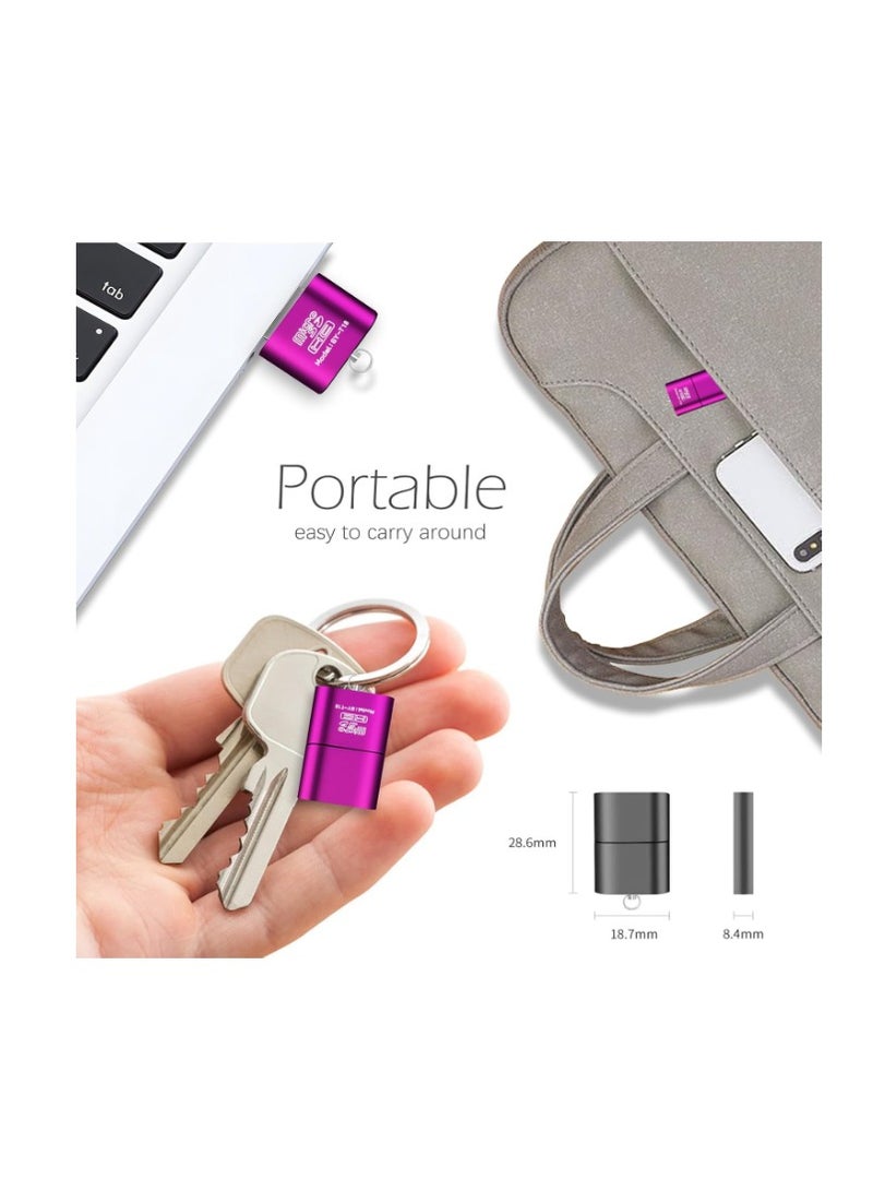 Portable Mini High Speed ​​USB 2.0 Micro SD TF T-Flash Memory Card Reader Adapter SD Card Reader - Multicolor - Image 3