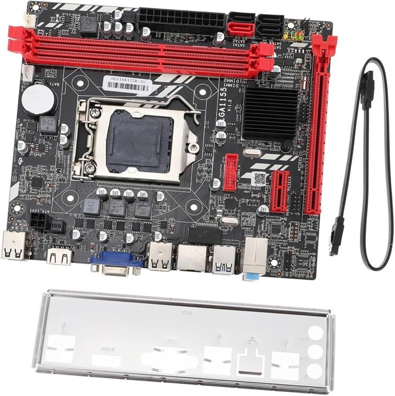 Micro ATX Motherboard LGA 1155 Socket Dual RAM Slots Supports Core CPUs USB Ports Solid Capacitors for Gaming Desktop PC - Image 1