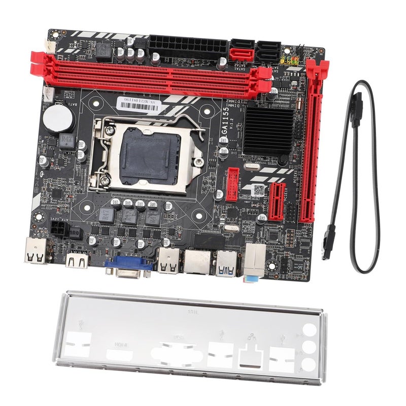 Micro ATX Motherboard LGA 1155 Socket Dual RAM Slots Supports Core CPUs USB Ports Solid Capacitors for Gaming Desktop PC - Image 2