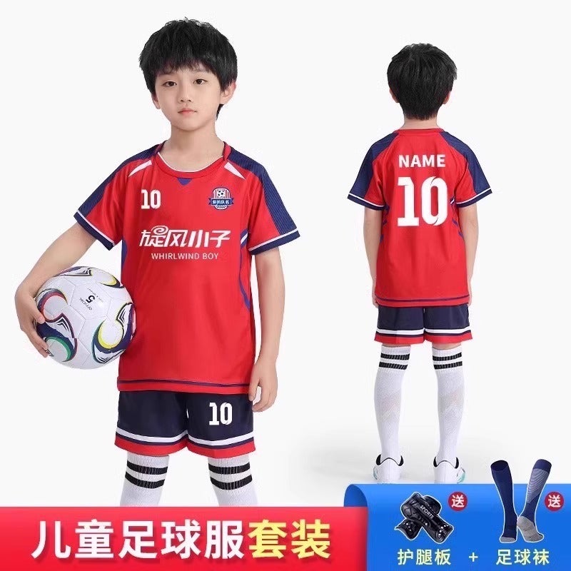 Children'S Football Clothes Suit Boys And Primary School Students Competition Team Clothes Girls' Training Clothes Football Clothes Printing - Image 3