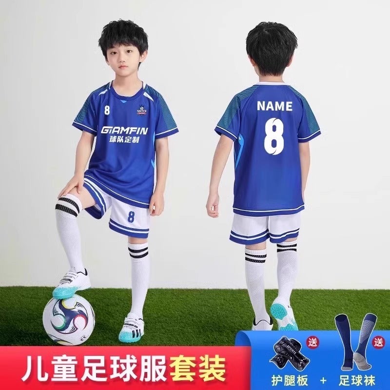 Children'S Football Clothes Suit Boys And Primary School Students Competition Team Clothes Girls' Training Clothes Football Clothes Printing - Image 2