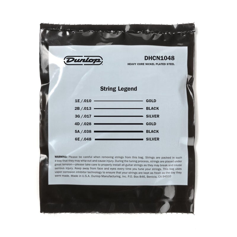 دنلوب أوتار جيتار دنهوب DHCN1048 الثقيلة، ثقيلة، .010–.048، 6 أوتار/مجموعة - Image 3