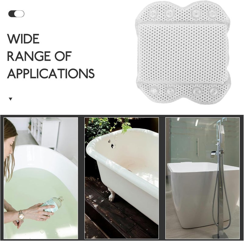 GALPADA Bath Pillow for Bathtub with Suction Cups, Comfortable PVC Foam Bath Neck Pillow, Non-Slip Headrest Cushion for Home Spa and Bathroom Relaxation, White - Image 5